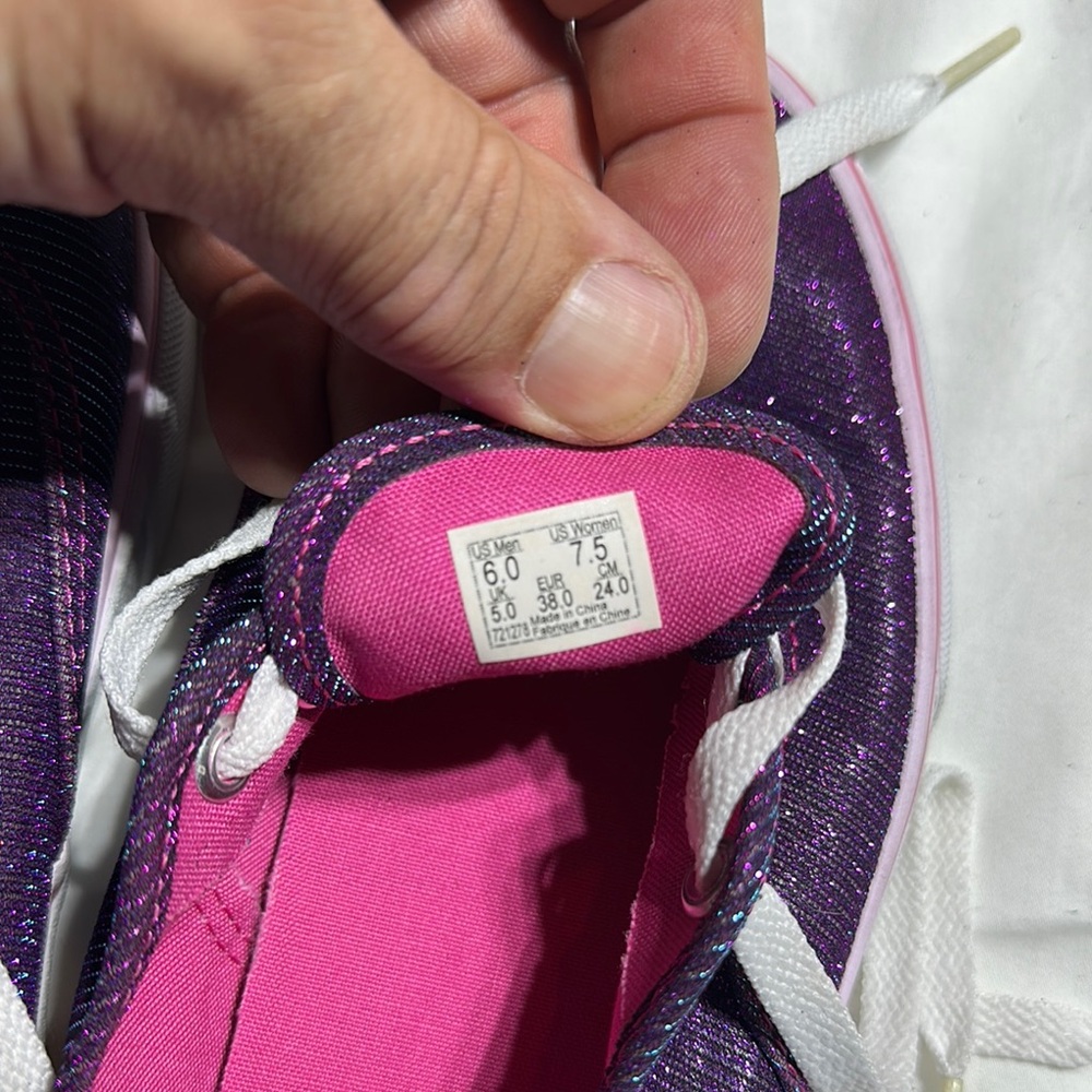 Vans Purple Glitter Sneakers - Picture 2 of 13
